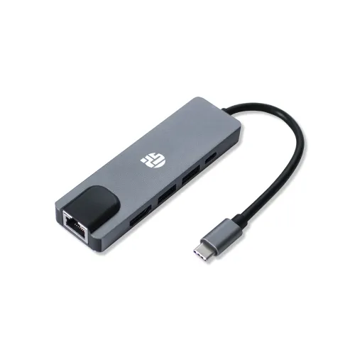 Yuanshan 5 IN 1 USB C HUB type c plug with HDMI 4K30HZ + 2 x USB A 3.0 + PD + RJ45 Ethernet 1000Mbps multiport adapter docking station