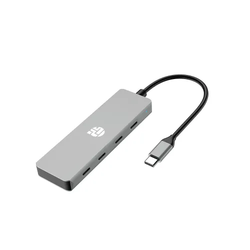 Yuanshan Ultra Slim 4-port Usb-c 3.2 Hub (4-in-1 Adapter) - Gray