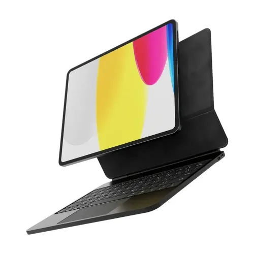 Powerology Smartcase Pro+ Wireless Keyboard Case for iPad 10th Gen - Black Arabic Lay Out