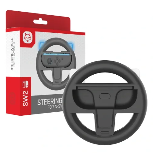 Joycon Game Steering Wheel For Nintendo Switch 2 - Black (1pcs)
