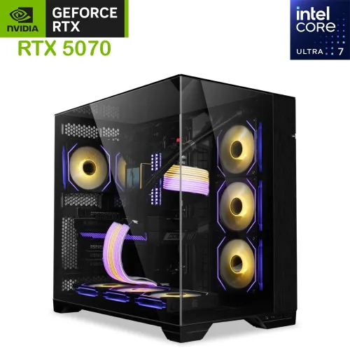 Lian Li O11 Vision Intel Core Ultra 7 265kf Rtx 5070 12gb Mid Tower Gaming Pc