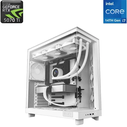 Nzxt H6 Flow Intel Core I7 - 14th Gen Rtx 5070ti Gaming Pc