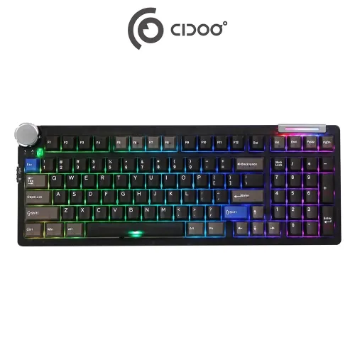 Cidoo Abm098 1800 Compact Via Gasket Mount Hot Swappable Mechanical Gaming Keyboard - Black (English) (Open Box)