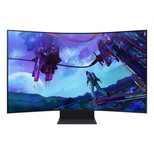 Samsung G97nc Odyssey Ark 2nd Gen Curved Gaming Monitor, 55-inch Uhd 165hz Display, 16 9 Quantum Mini-led Panel, 1ms (Gtg) Response Time Gaming Monitor