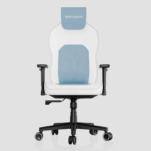 VERTAGEAR SL1800 Office Gaming Chair - White / Black / Baby Blue