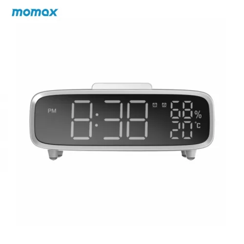 Momax Q.clock 5 Digital Clock With Wireless Charging - White (Qc5w)