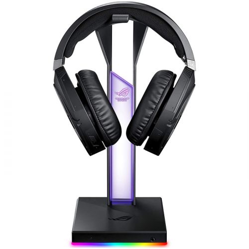 Asus ROG Throne Qi Headset Stand With Rgb Lighting and ESS DAC - Black