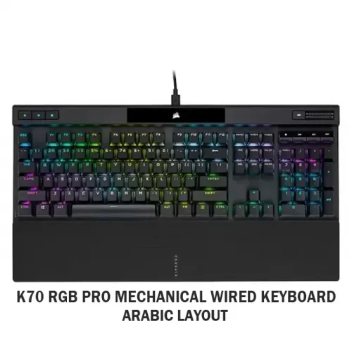 Corsair K70 RGB Pro Mechanical Wired Keyboard - Black - AR Layout