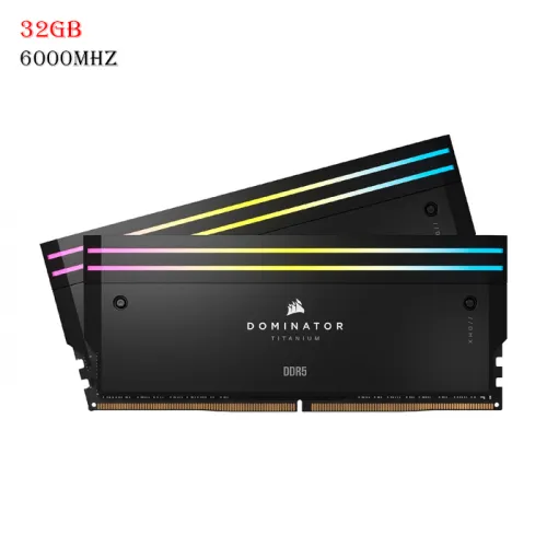 Corsair Dominator Titanium Rgb Ddr5 Ram 32gb (2x16gb) Ddr5 6000mhz Cl30 Intel Xmp Icue Compatible Computer Memory - Black