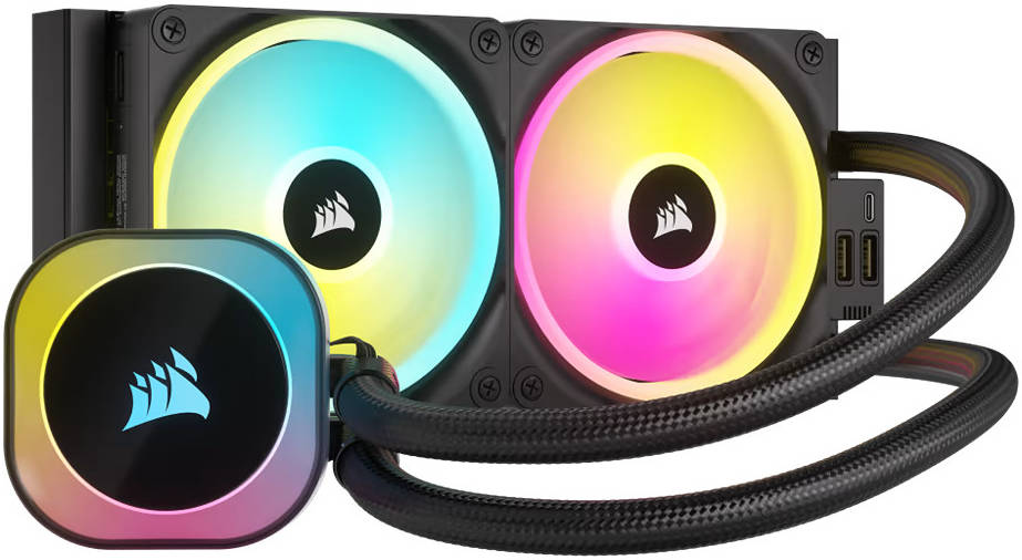 CORSAIR ICUE LINK H100I RGB 240MM AIO LIQUID CPU COOLER - BLACK
