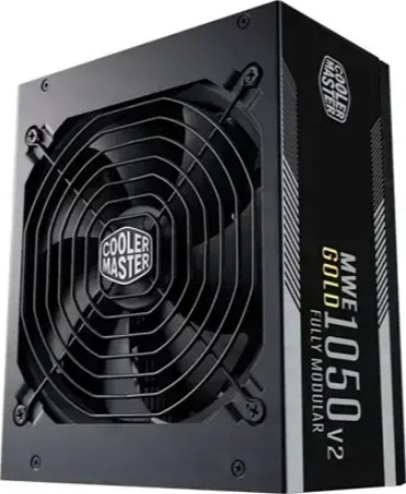 COOLER MASTER MWE 1050W V2 GOLD 80PLUS FULLY MODULAR A/UK CABLE POWER SUPPLY - BLACK