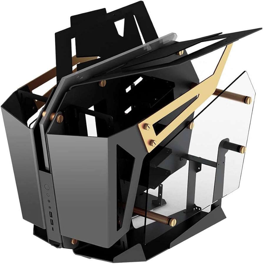 P.C FSP CMT710 T-WINGS DUAL-SYSTEM OPEN FRAME ATX MID TOWER GAMING CASE - BLACK