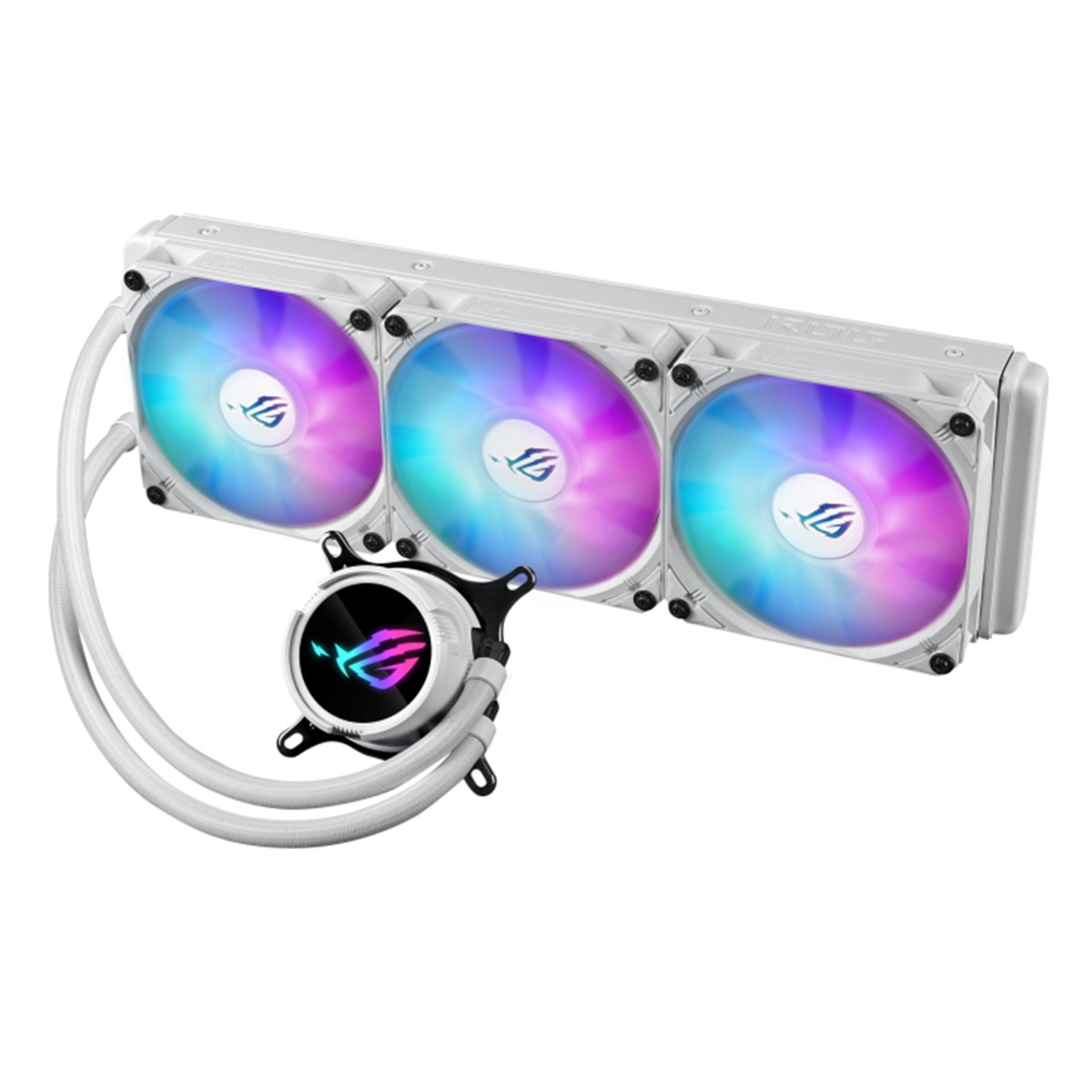ASUS ROG STRIX LC III 360 ARGB - 3 X 120MM AIO CPU LIQUID COOLER WITH LCD DISPLAY - WHITE