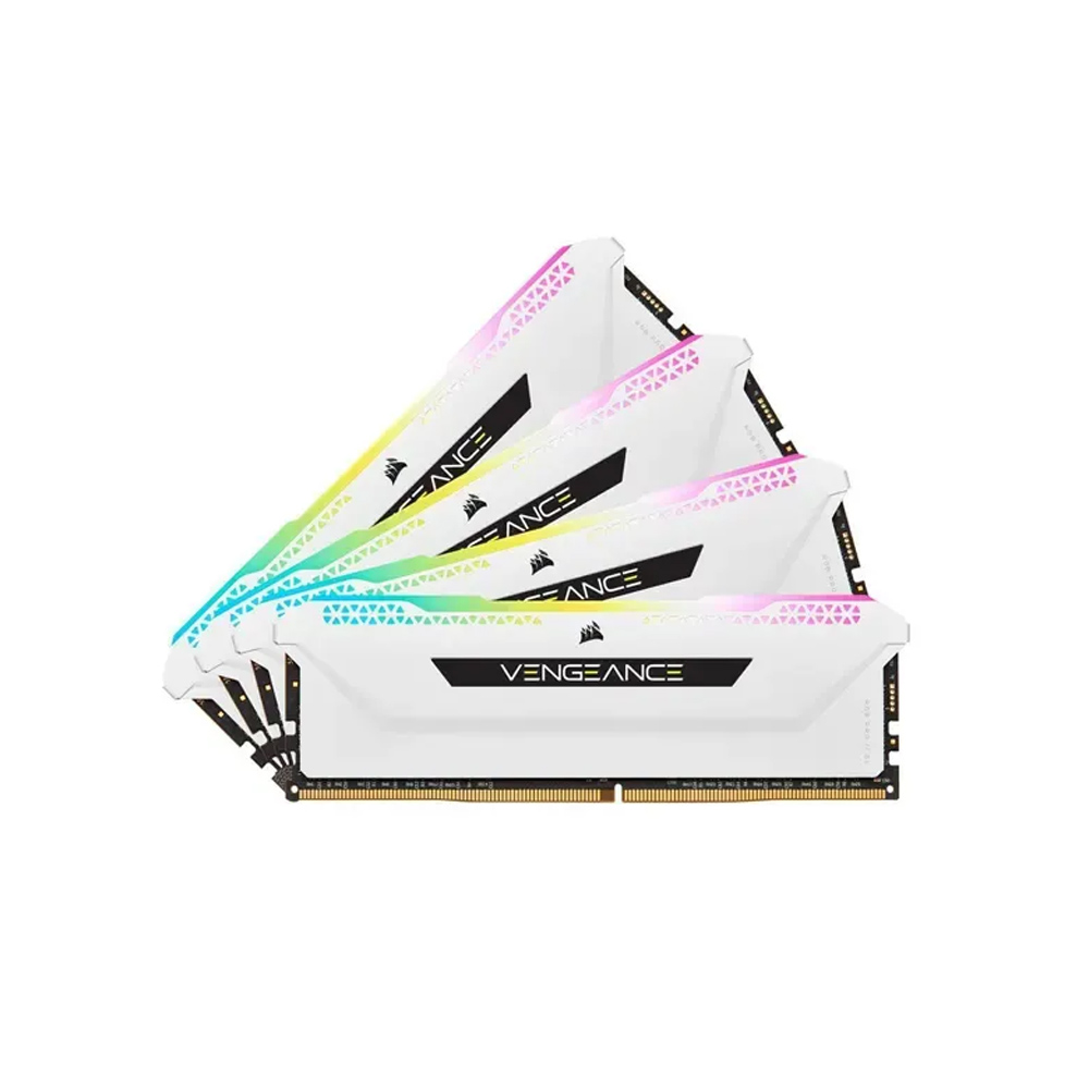 CORSAIR VENGEANCE RGB DDR5 64GB (2X32GB) DDR5 6000 (PC5-48000) C40 1.35V INTEL XMP MEMORY - WHITE
